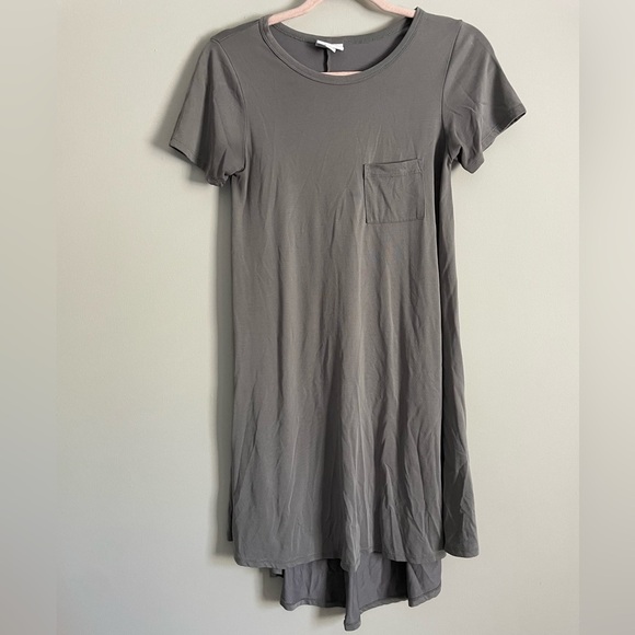 LuLaRoe Dresses & Skirts - Solid Gray Lularoe Carly Dress